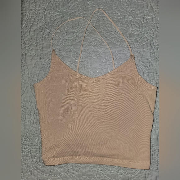 Abercrombie & Fitch Tank, Set of 2, Tan, Polka Dot, Size Small, Spaghetti Strap - Picture 2 of 8